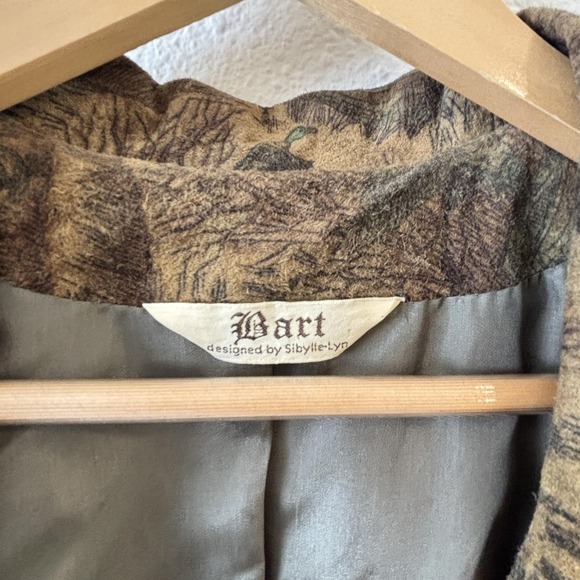 Vintage Bart Sibylle Lyn Canada Duck Wildlife Blazer Jacket Womens Size 10 Artsy - Picture 2 of 9